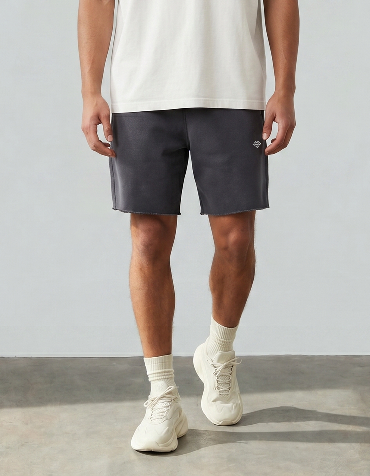 Heavyweight Warm Up Shorts (Washed Black)