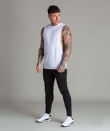 Flow Cut Off T-Shirt (White) - Machine Fitness