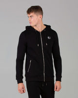 Rated Fitted Zip Up Hoodie (Black) - Machine Fitness