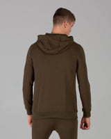 Rated Fitted Zip Up Hoodie (Khaki) - Machine Fitness