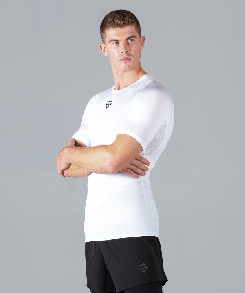 Rush Base Layer Short Sleeve (White) - Machine Fitness