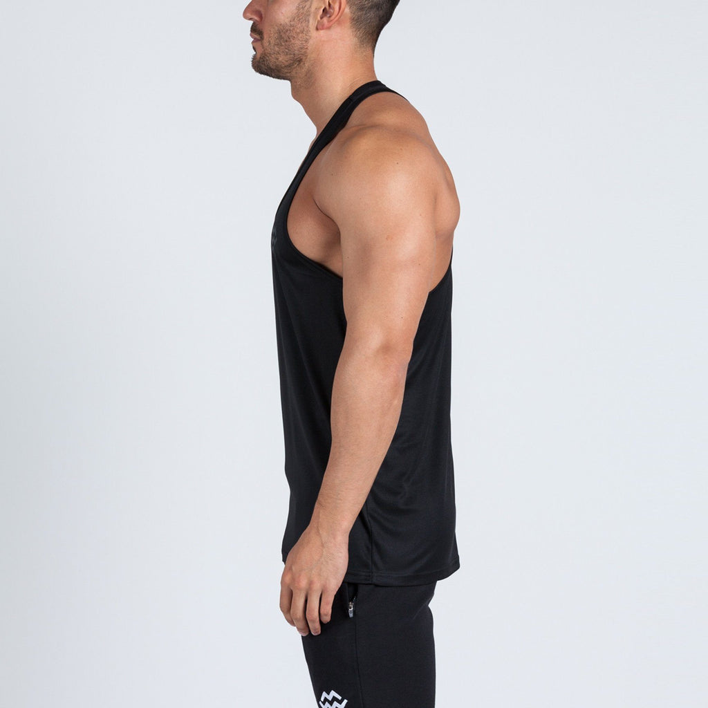 Strike Stringer Vest (Black/Black) - Machine Fitness