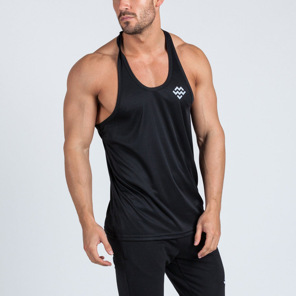 Strike Stringer Vest (Black/Grey) - Machine Fitness