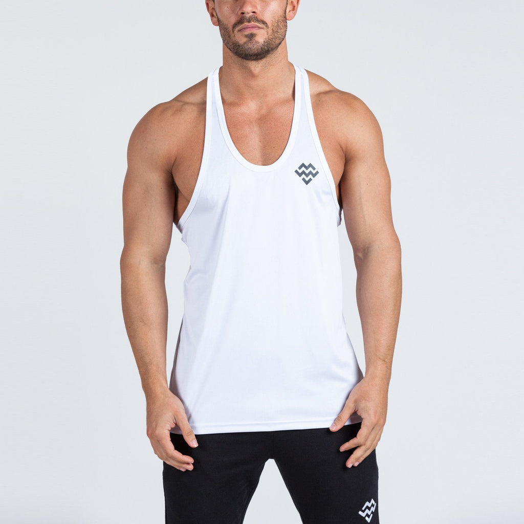 Strike Stringer Vest (White) - Machine Fitness